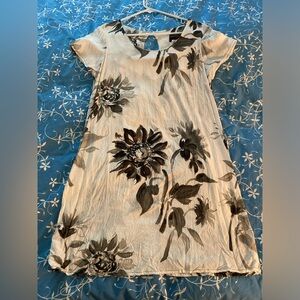 Vintage Hula Moon by JAMS WORLD short sleeve floral summer shift dress (L)